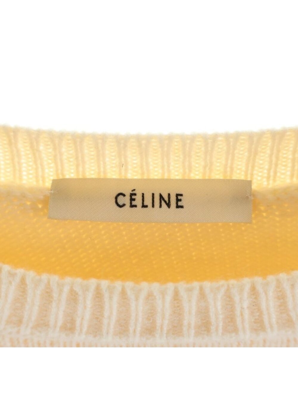 Celine Macadam Cashmere Poncho Sweater Phoebe Philo Era Crew Neck Knit Beige - Picture 7 of 8